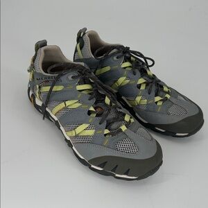 MERRELL Waterproof Ultra-Sport Performance Hiking Active Women's Sz 9 Gray/Lime